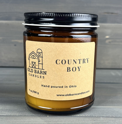 Country Boy Amber Jar Candle