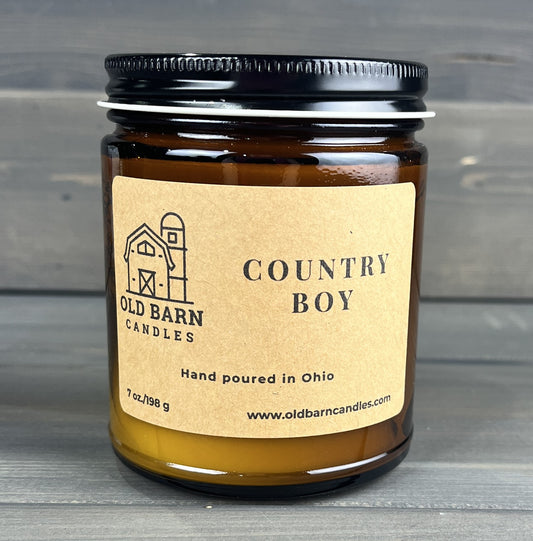 Country Boy Amber Jar Candle