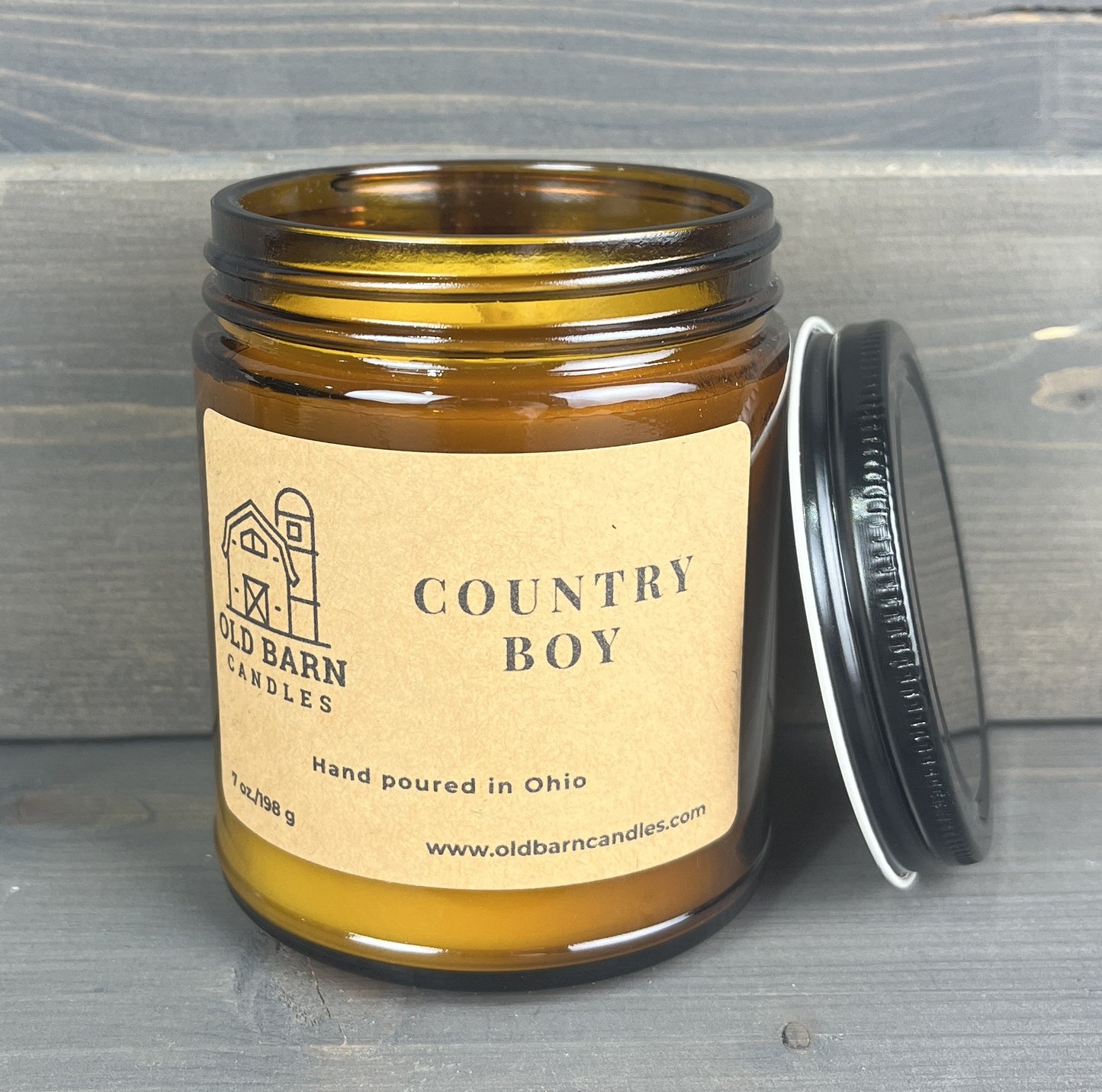 Country Boy Amber Jar Candle