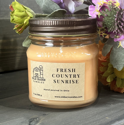 Fresh Country Sunrise Mason Jar Candle