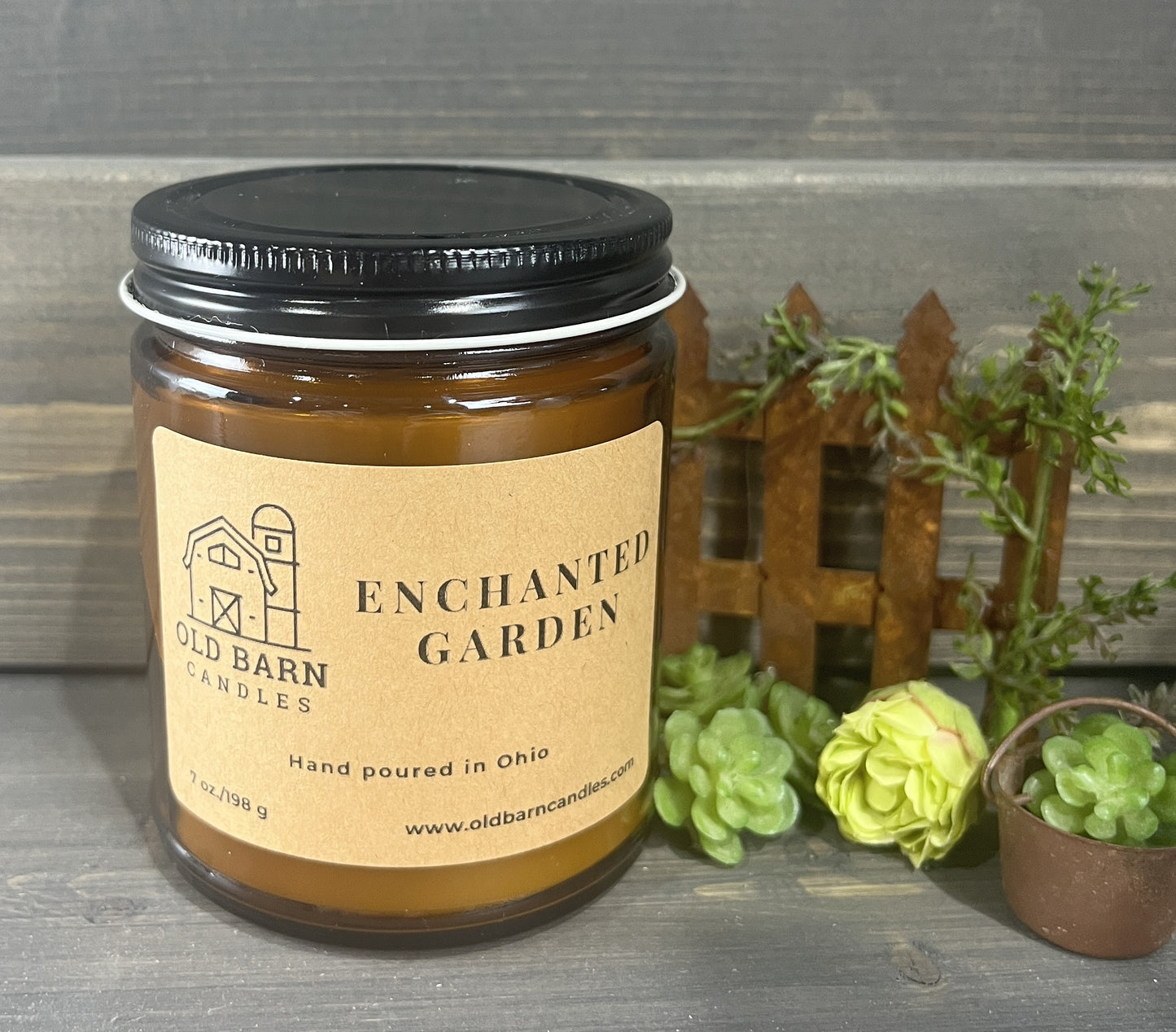 Enchanted Garden Amber Jar Candle