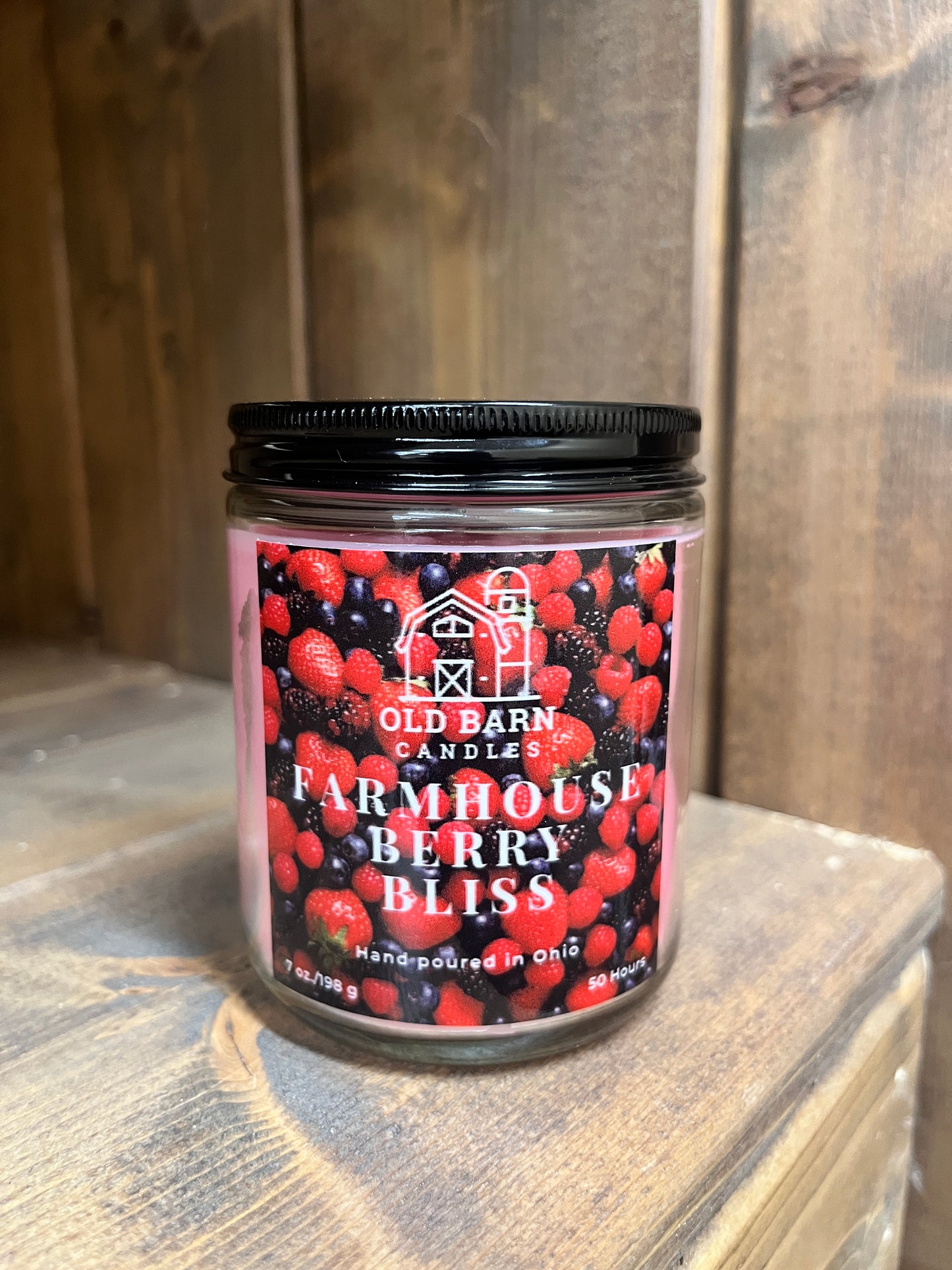 Farmhouse Berry Bliss 9 oz. Clear Jar