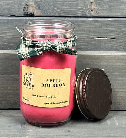 Apple Bourbon Mason Jar Candle