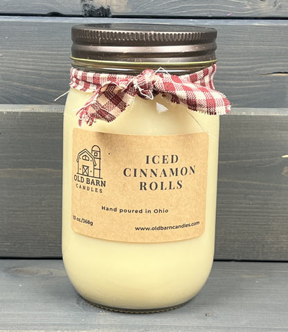 Iced Cinnamon Rolls Mason Jar Candle