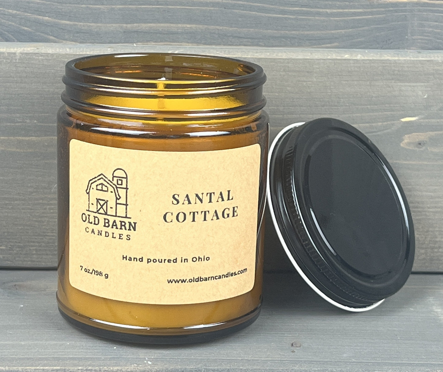 Santal Cottage 9oz Amber Jar