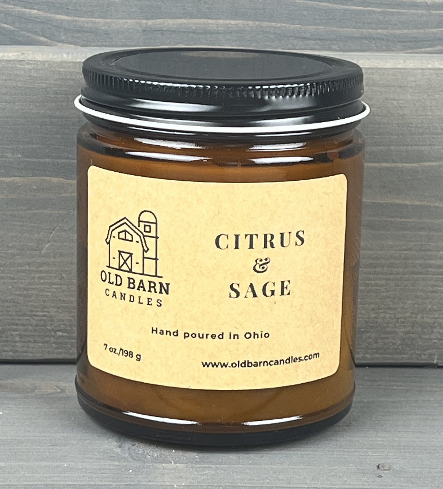 Citrus & Sage 9oz Amber Jar