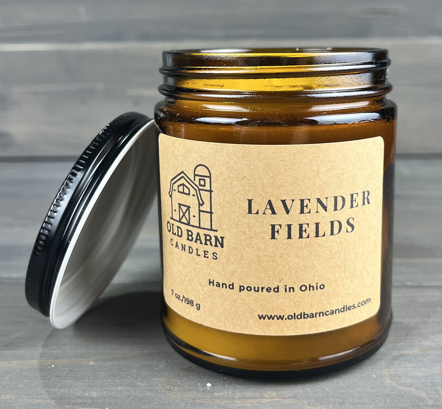 Lavender Fields 9oz Amber Jar