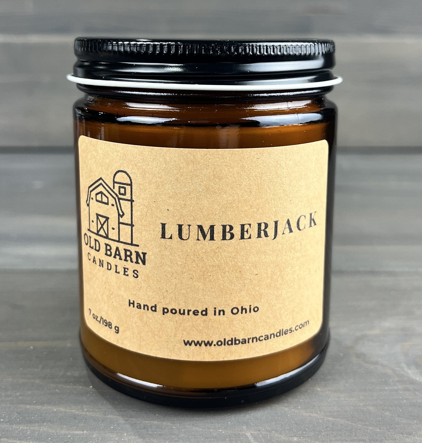 Lumberjack 9oz Amber Jar