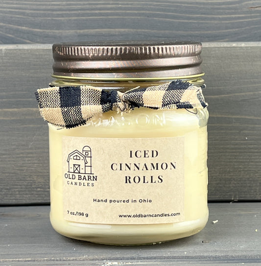 Iced Cinnamon Rolls Mason Jar Candle